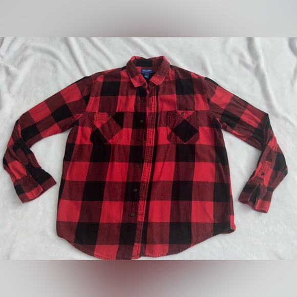 Arizona Jean Co. (Men’s XL) Red & Black Longsleeve Button Down Flannel - Picture 1 of 7